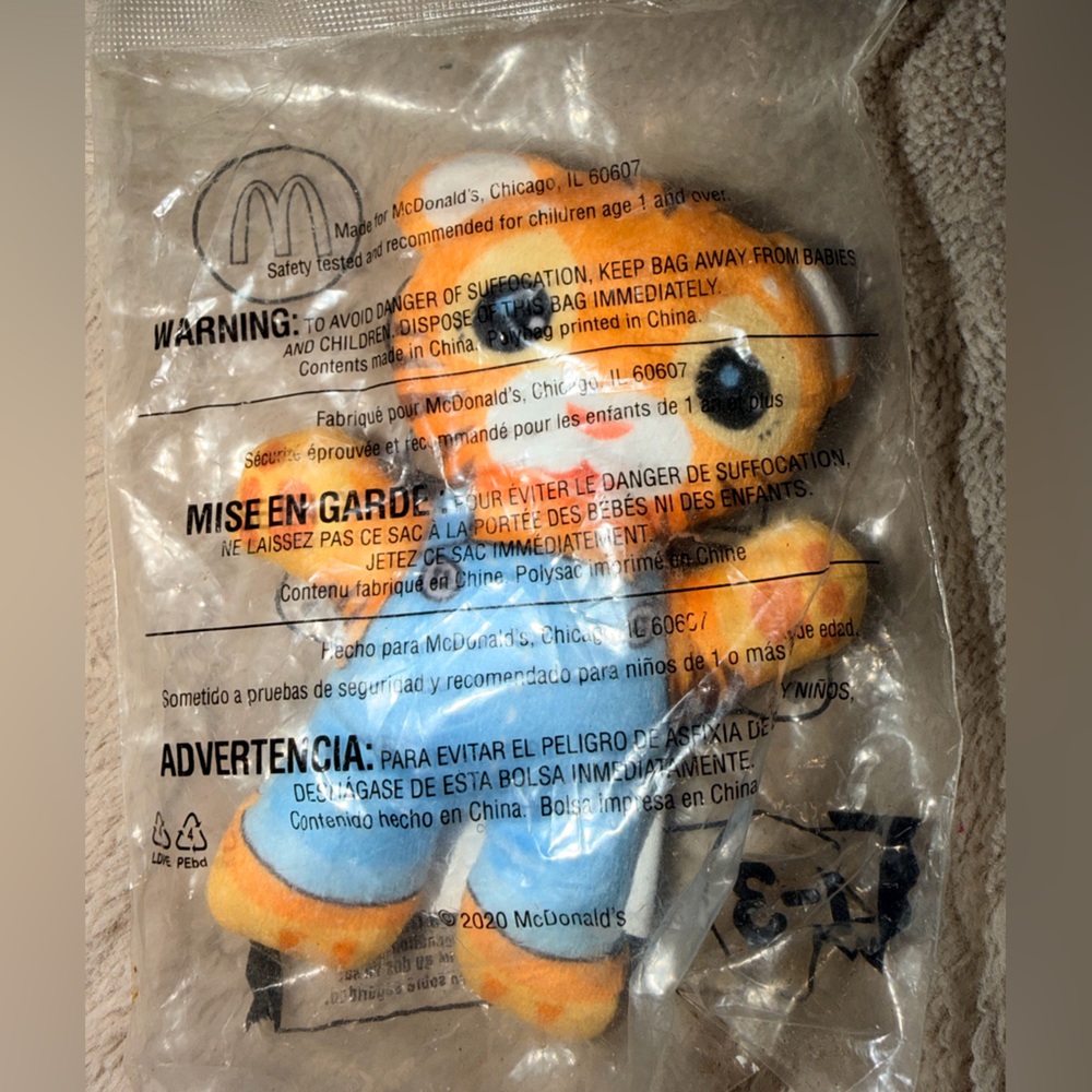 McDonald’s McNugget Buddy 2020 Happy meal sealed plush replacement set